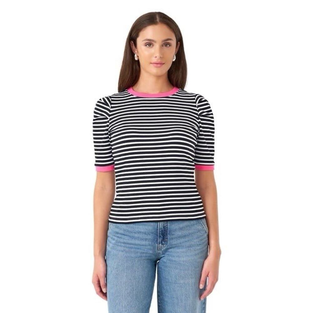 Rebecca Minkoff Striped Puff Sleeve Top Women’s Size XXL